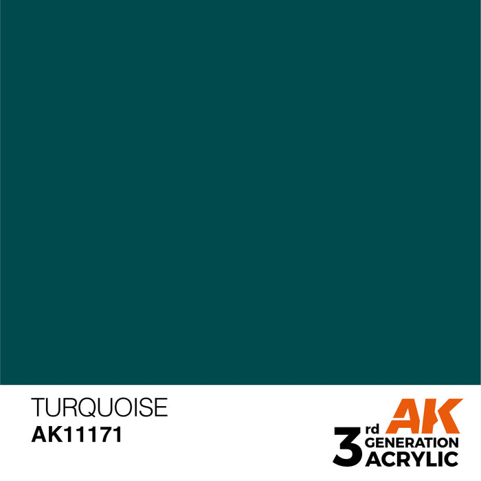 AK Interactive AK11171 3rd Gen Acrylic Turquoise 17ml