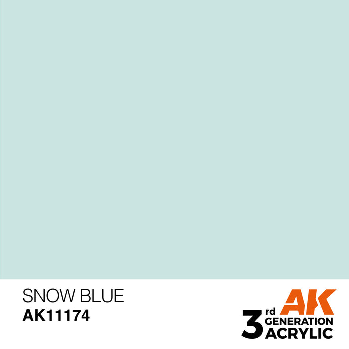 AK Interactive AK11174 3rd Gen Acrylic Snow Blue 17ml