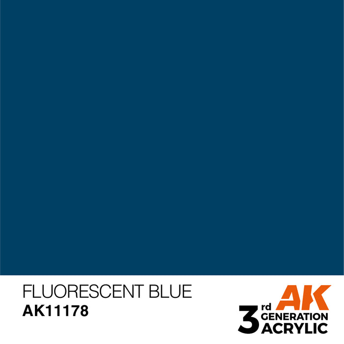 AK Interactive AK11178 3rd Gen Acrylic Fluorescent Blue 17ml