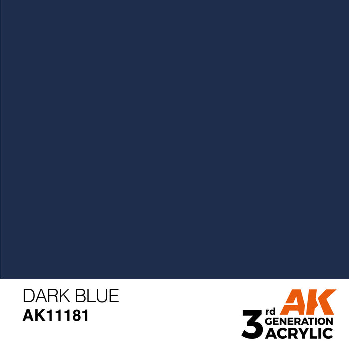 AK Interactive AK11181 3rd Gen Acrylic Dark Blue 17ml