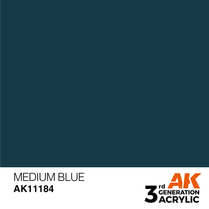 AK Interactive AK11184 3rd Gen Acrylic Medium Blue 17ml