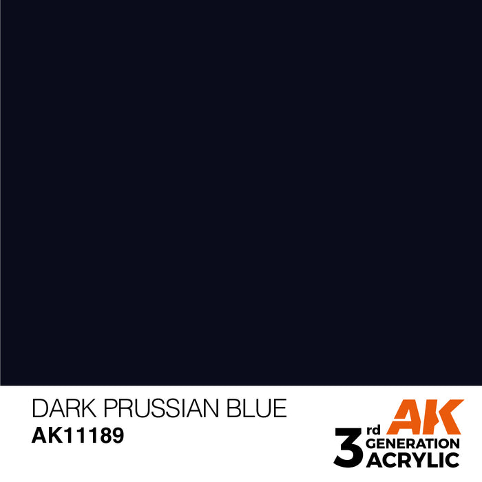 AK Interactive AK11189 3rd Gen Acrylic Dark Prussian Blue 17ml