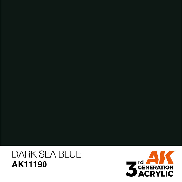 AK Interactive AK11190 3rd Gen Acrylic Dark Sea Blue 17ml