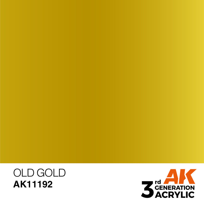 AK Interactive AK11192 3rd Gen Acrylic Old Gold 17ml