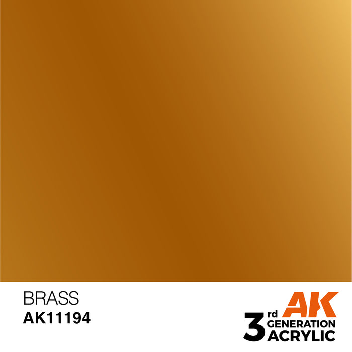 AK Interactive AK11194 3rd Gen Acrylic Brass 17ml
