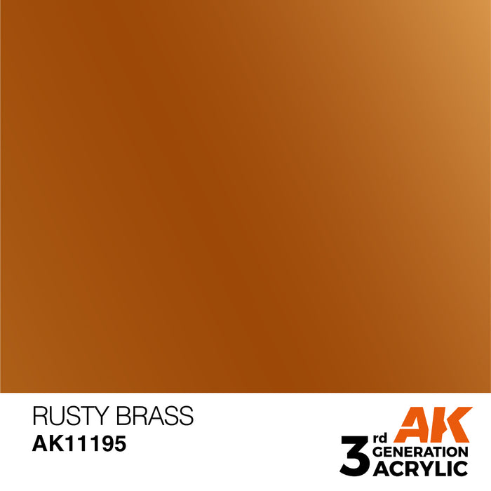 AK Interactive AK11195 3rd Gen Acrylic Rusty Brass 17ml