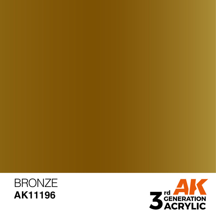 AK Interactive AK11196 3rd Gen Acrylic Bronze 17ml