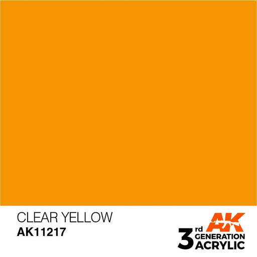AK Interactive AK11217 3rd Gen Acrylic Clear Yellow 17ml