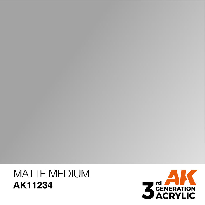 AK Interactive AK11234 3rd Gen Acrylic Matte Medium 17ml