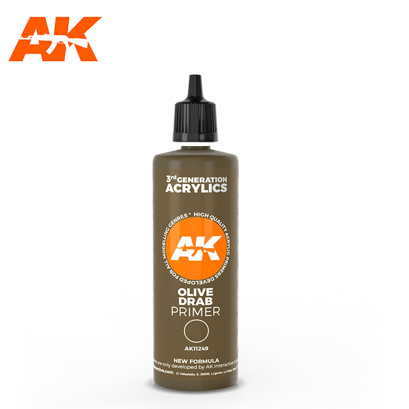 AK Interactive AK11249 3rd Gen Olive Drab Surface Primer 100mL