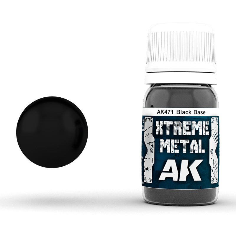 AK Interactive AK471 Xtreme Metal Black Base 30mL