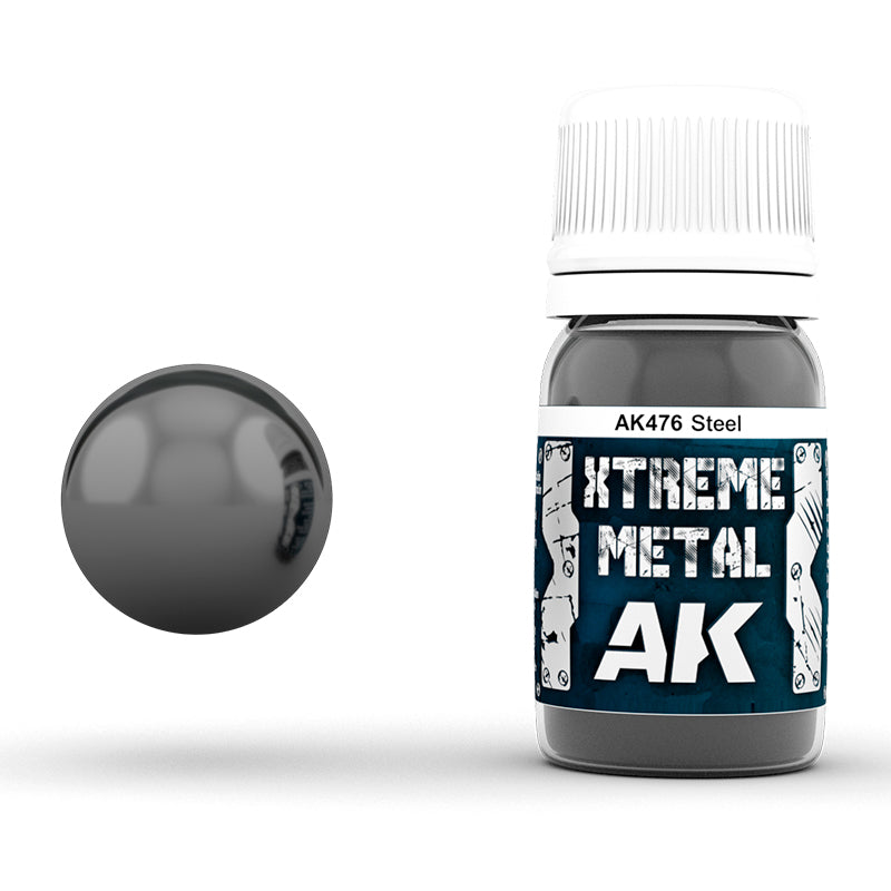 AK Interactive AK476 Xtreme Metal Steel 30mL