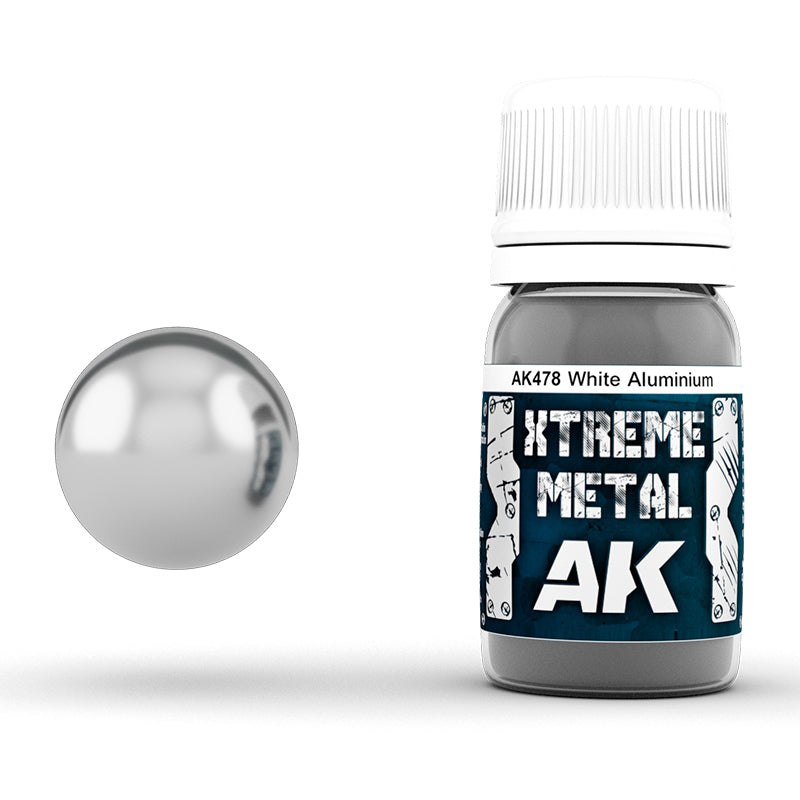 AK Interactive AK478 Xtreme Metal White Aluminium 30mL