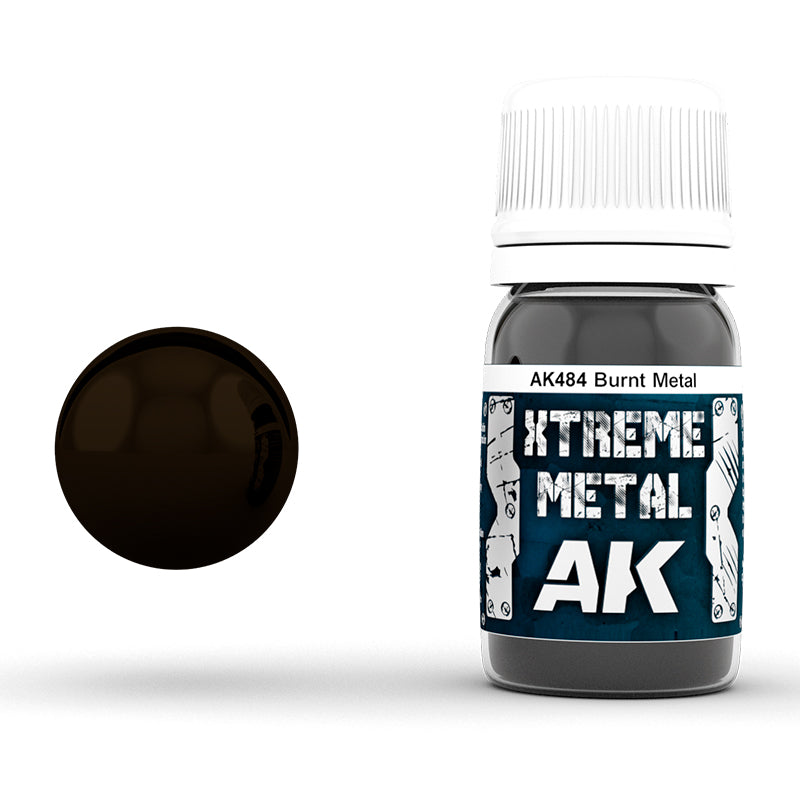 AK Interactive AK484 Xtreme Metal Burnt Metal 30mL