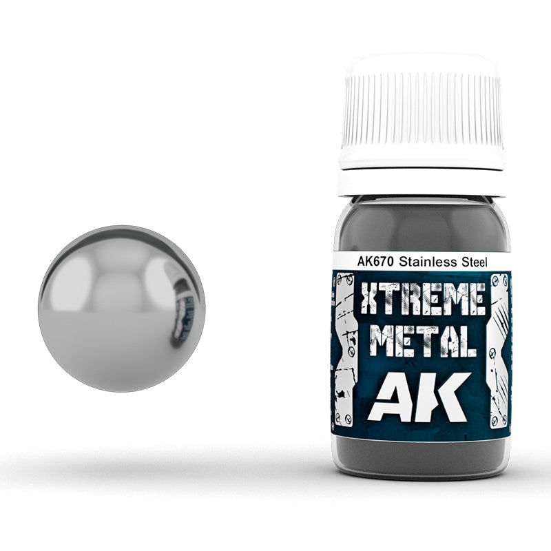 AK Interactive AK670 Xtreme Metal Stainless Steel 30mL