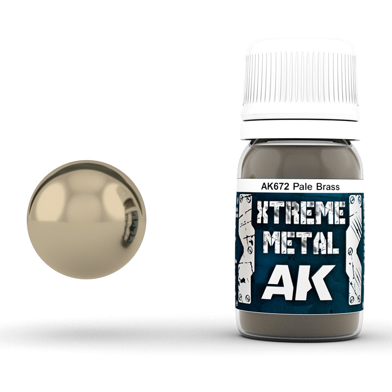 AK Interactive AK672 Xtreme Metal Pale Brass 30mL