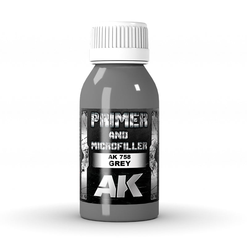 AK Interactive AK758 Grey Primer and Microfiller 100mL