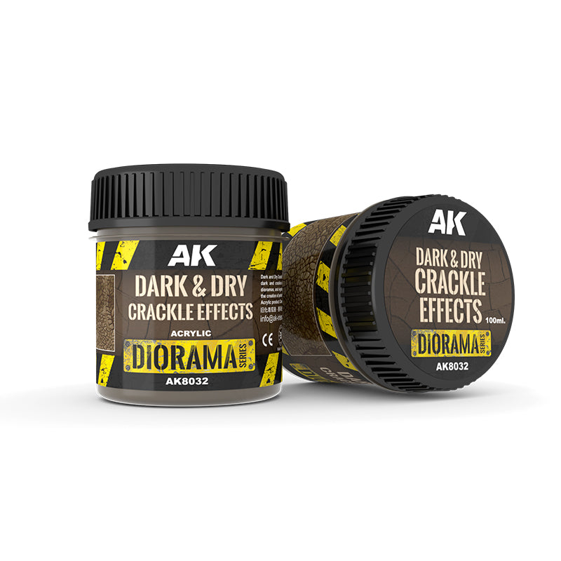 AK Interactive Diorama Series AK8032 - Dark & Dry Crackle Effects 100ml