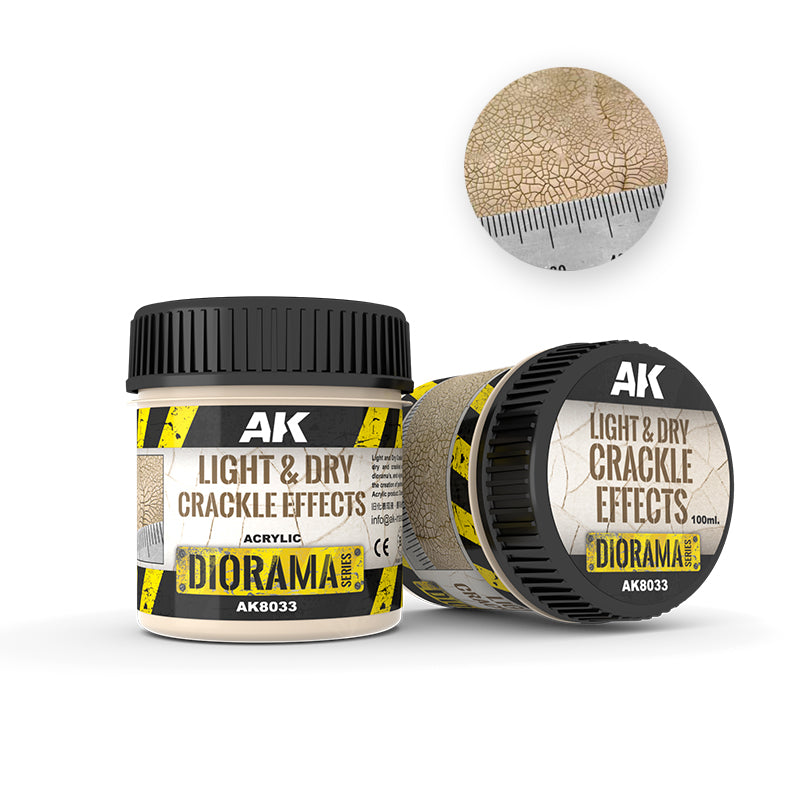 AK Interactive Diorama Series AK8033 - Light & Dry Crackle Effects 100ml