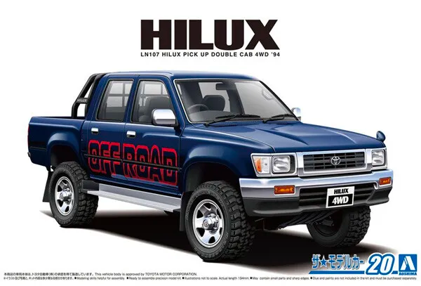 1/24 Toyota LN107 Hilux Pick Up Double Cab 4WD '94 (Aoshima The Model Car Series No.20)