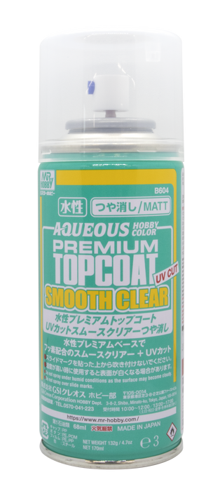 Mr.Hobby Aqueous Premium Top Coat Matt UV Cut Smooth Clear (B604)