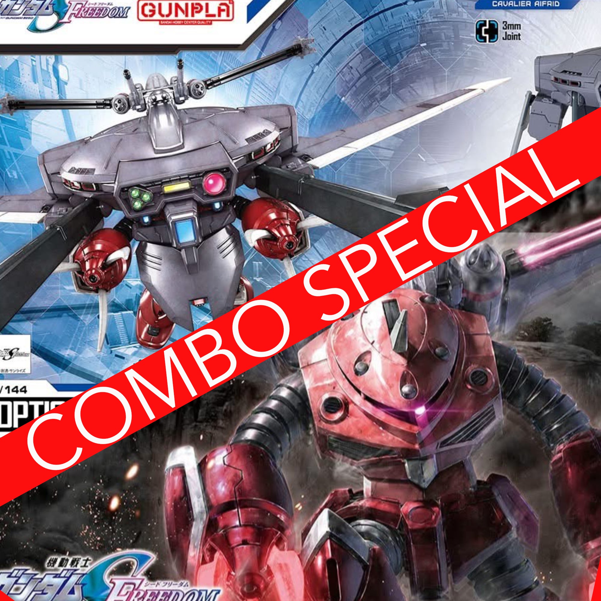 HG 1/144 Seed Freedom Z'Gok + Cavalier Aifrid - Combo Set Bundle