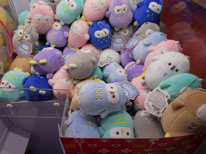 Yell Japan Mini Mascot - Fluffy Mochi Owl (もちふわふくろう) -  Blue