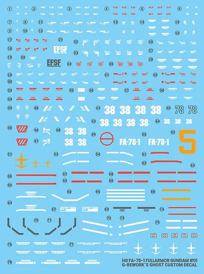 G-Rework Decal - HG Gundam The Origin FA-78-1 Full Armor Gundam