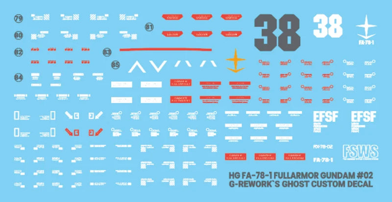 G-Rework Decal - HG Gundam The Origin FA-78-1 Full Armor Gundam