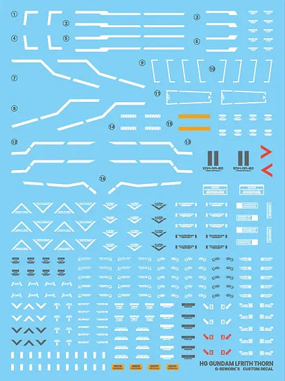 G-Rework Decal - HG Witch from Mercury Gundam Lfrith Thorn Use