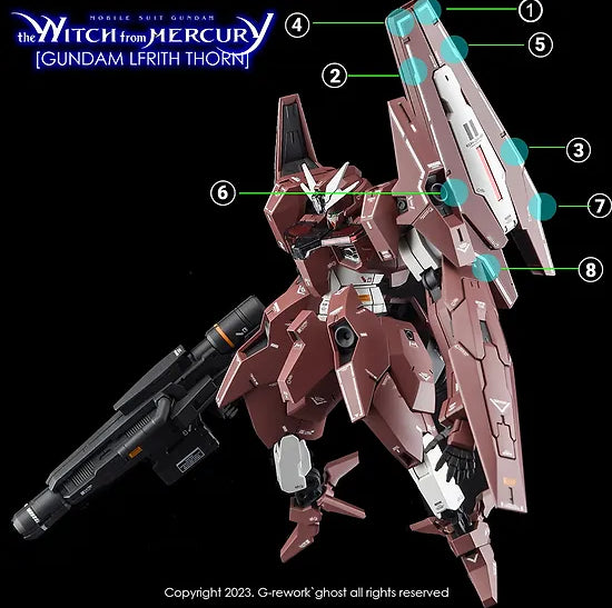 G-Rework Decal - HG Witch from Mercury Gundam Lfrith Thorn Use