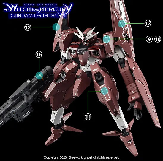G-Rework Decal - HG Witch from Mercury Gundam Lfrith Thorn Use