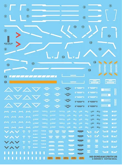 G-Rework Decal - HG Witch from Mercury Gundam Lfrith Ur Use