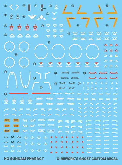G-Rework Decal - HG Witch from Mercury Gundam Pharact Use