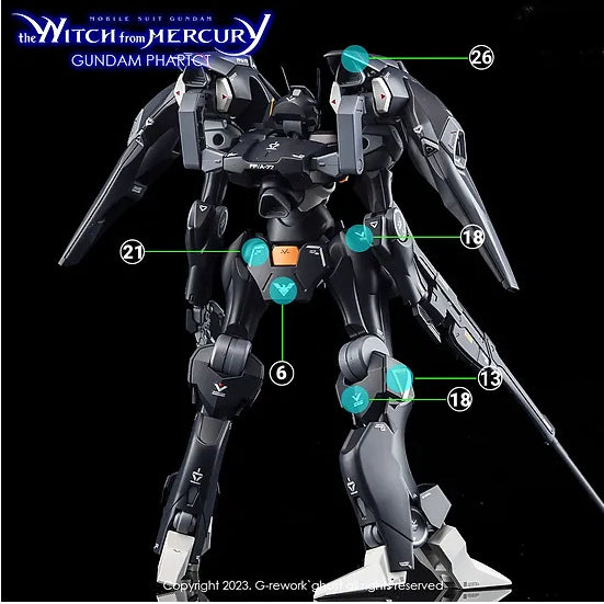G-Rework Decal - HG Witch from Mercury Gundam Pharact Use