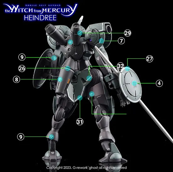 G-Rework Decal - HG Witch from Mercury Heindree Use