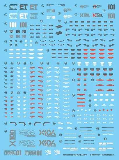 G-Rework Decal - MGSD ZGMF-X10A Freedom Gundam Use