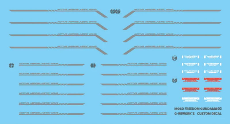 G-Rework Decal - MGSD ZGMF-X10A Freedom Gundam Use