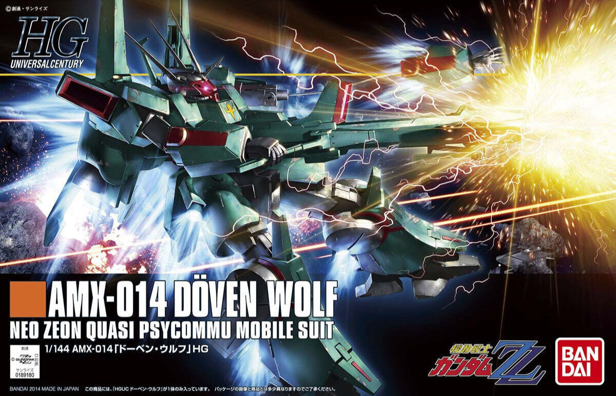 Bandai HGUC AMX-014 Doven Wolf (High Grade Mobile Suit ZZ Gundam 1