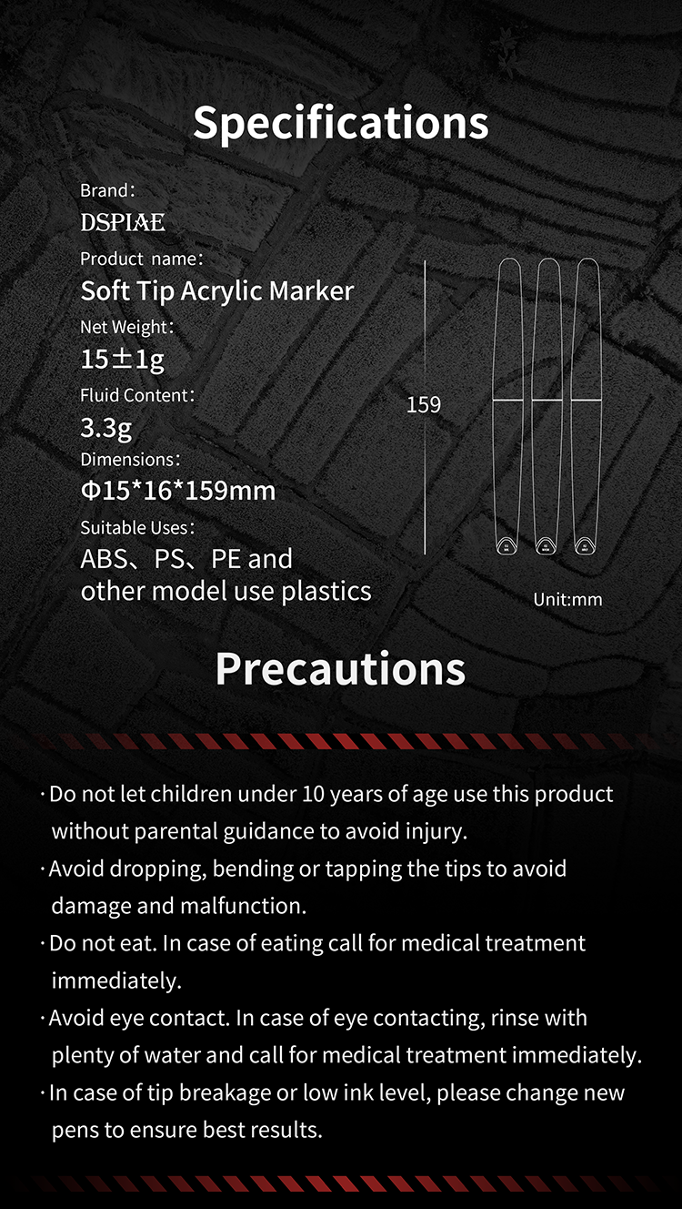 DSPIAE Soft Tip Acrylic Marker