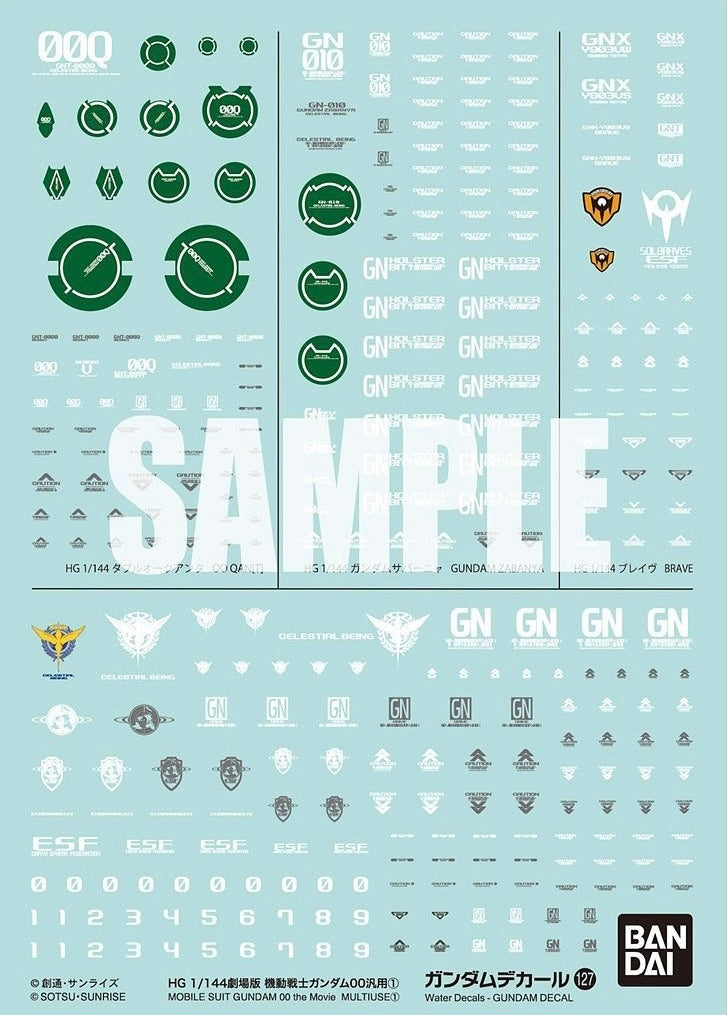 Gundam Decal 127 - HG Movie Version Mobile Suit Gundam 00 General Purpose 1