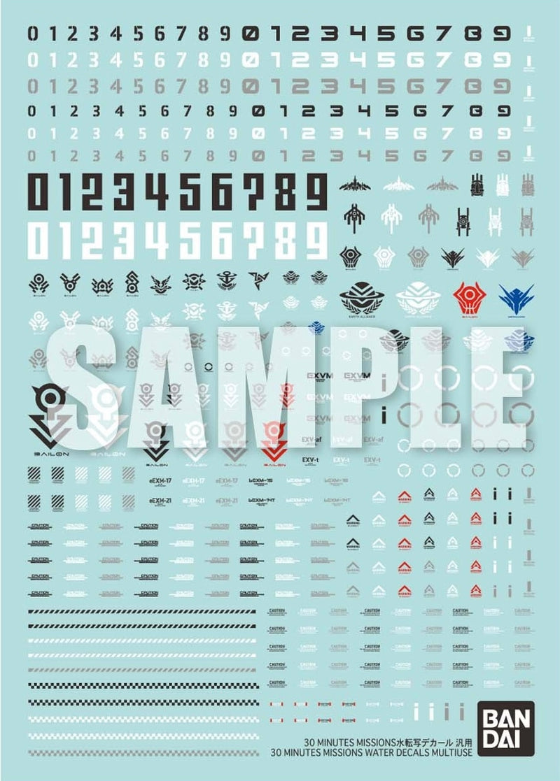 30 Minutes Mission (30MM) Water Decals Multiuse 1