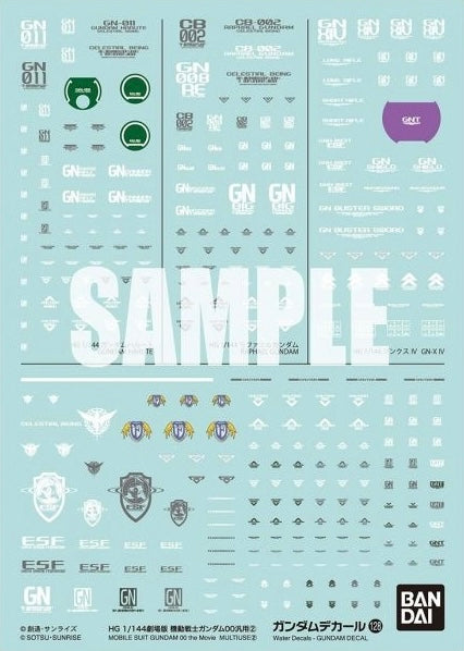 Gundam Decal 128 - HG Movie Version Mobile Suit Gundam 00 General Purpose 2