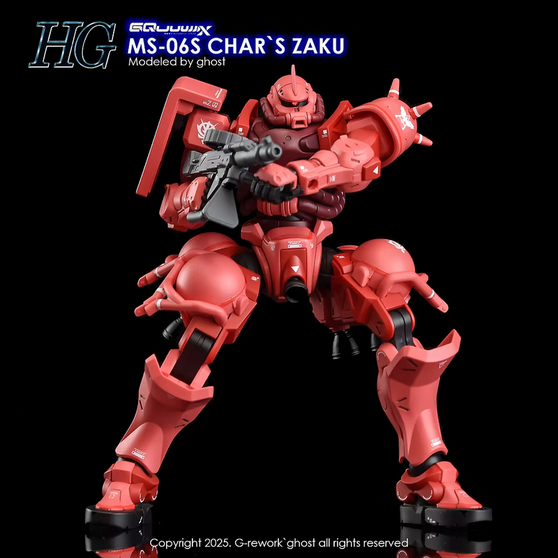 G-Rework Decal - HG Mobile Suit Gundam GQuuuuuuX MS-06S Char's Zaku Use