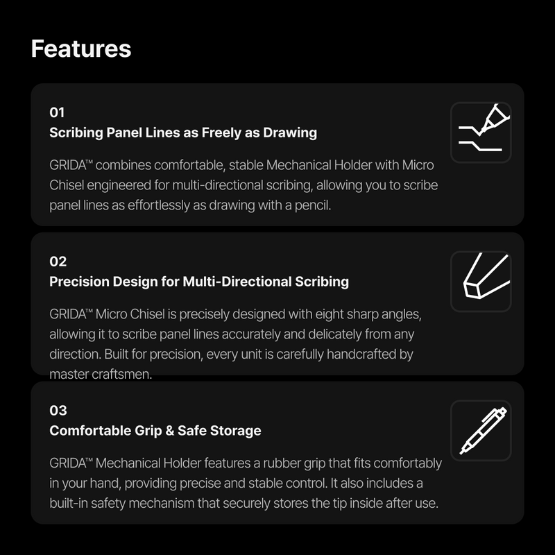 Gunprimer GRIDA Multi Directional Scriber [Starter Kit] [2025 Renewal] (G05-S3)