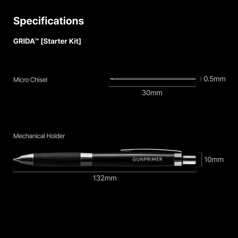 Gunprimer GRIDA Multi Directional Scriber [Starter Kit] [2025 Renewal] (G05-S3)