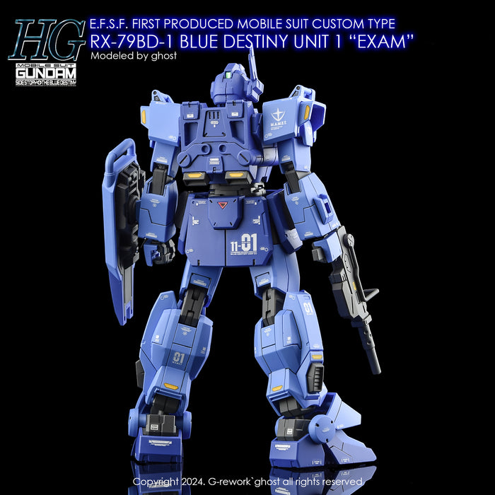 G-Rework Decal - HGUC RX-79BD-1 Blue Destiny Unit 1 Use (Renewal)