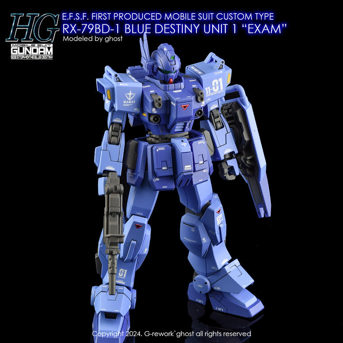 G-Rework Decal - HGUC RX-79BD-1 Blue Destiny Unit 1 Use (Renewal)