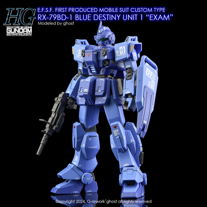 G-Rework Decal - HGUC RX-79BD-1 Blue Destiny Unit 1 Use (Renewal)