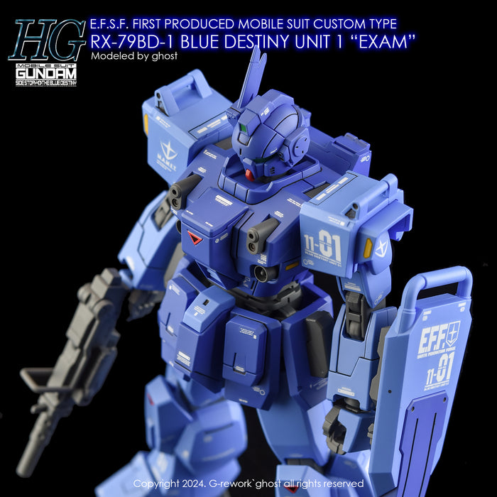 G-Rework Decal - HGUC RX-79BD-1 Blue Destiny Unit 1 Use (Renewal)